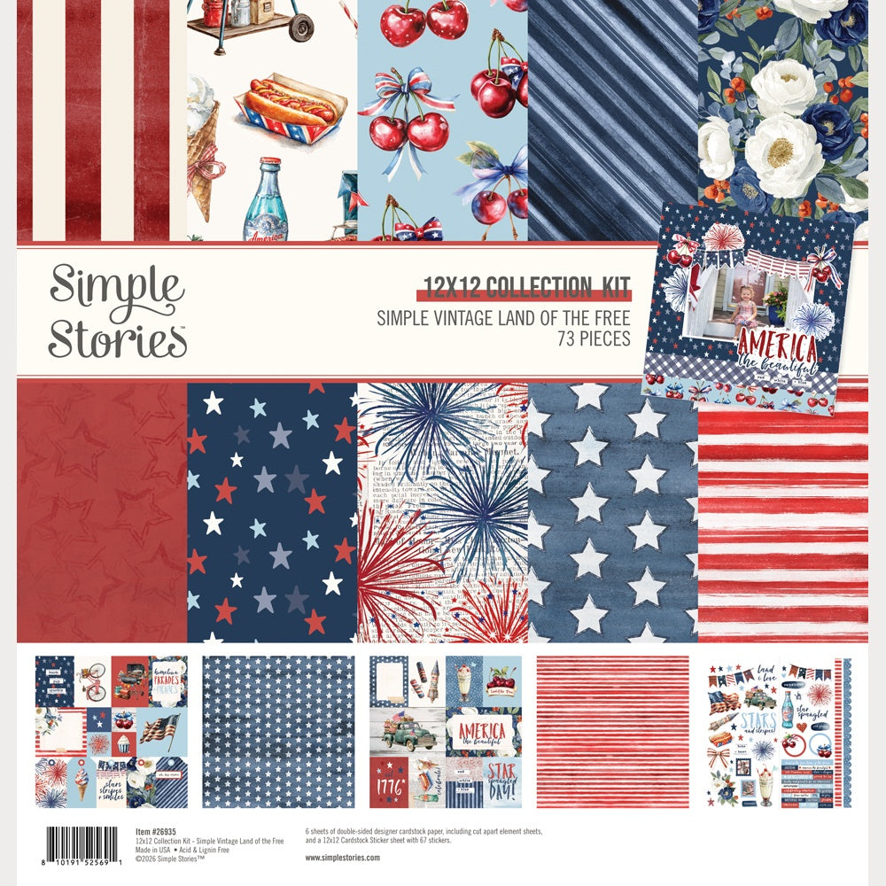 Simple Stories Collection Kit 12"X12"-Simple Vintage Land of The Free