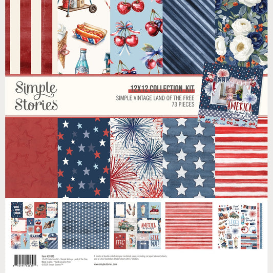 Simple Stories Collection Kit 12"X12"-Simple Vintage Land of The Free