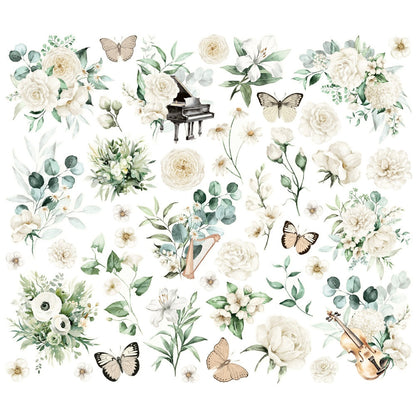 Simple Stories Floral Bits & Pieces Die Cuts-Vintage Timeless Harmony