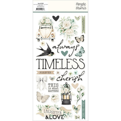 Simple Stories Foam Stickers-Vintage Timeless Harmony