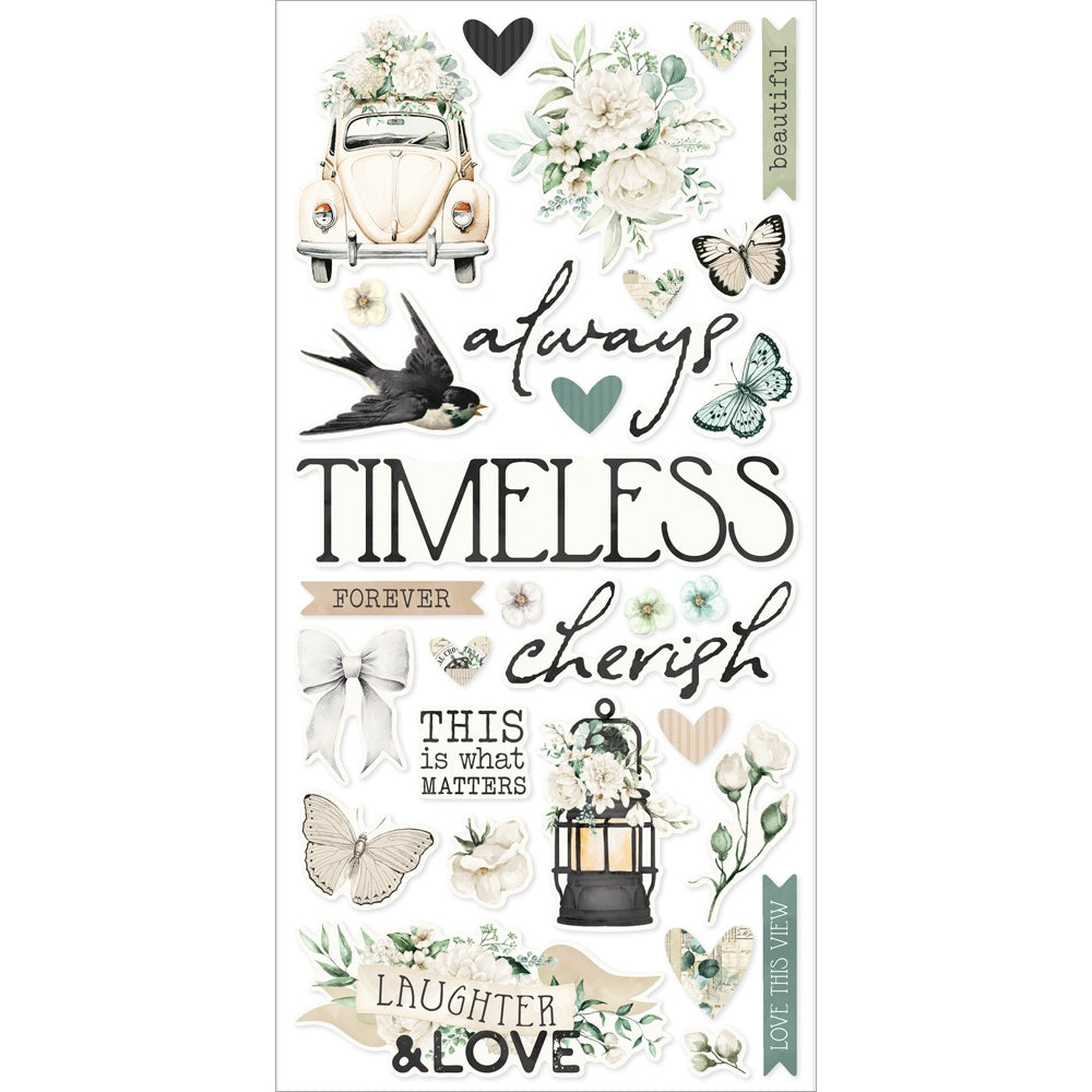 Simple Stories Foam Stickers-Vintage Timeless Harmony