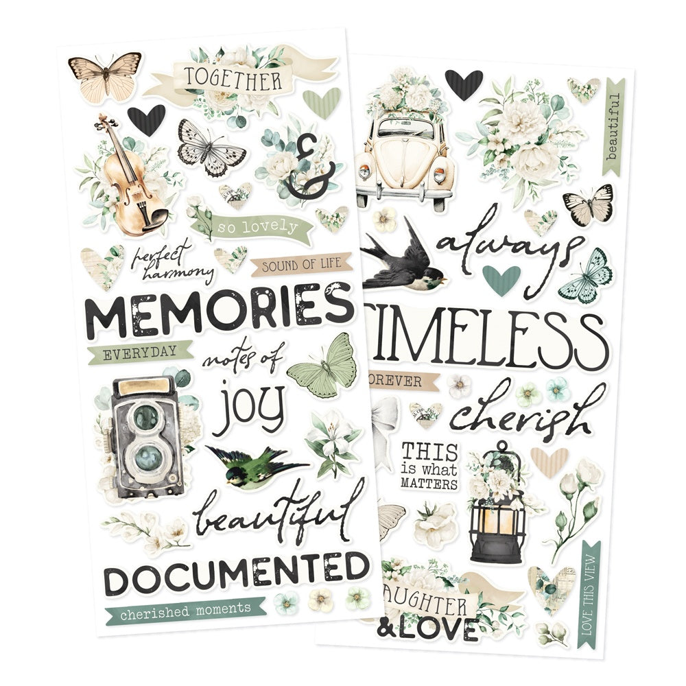 Simple Stories Foam Stickers-Vintage Timeless Harmony