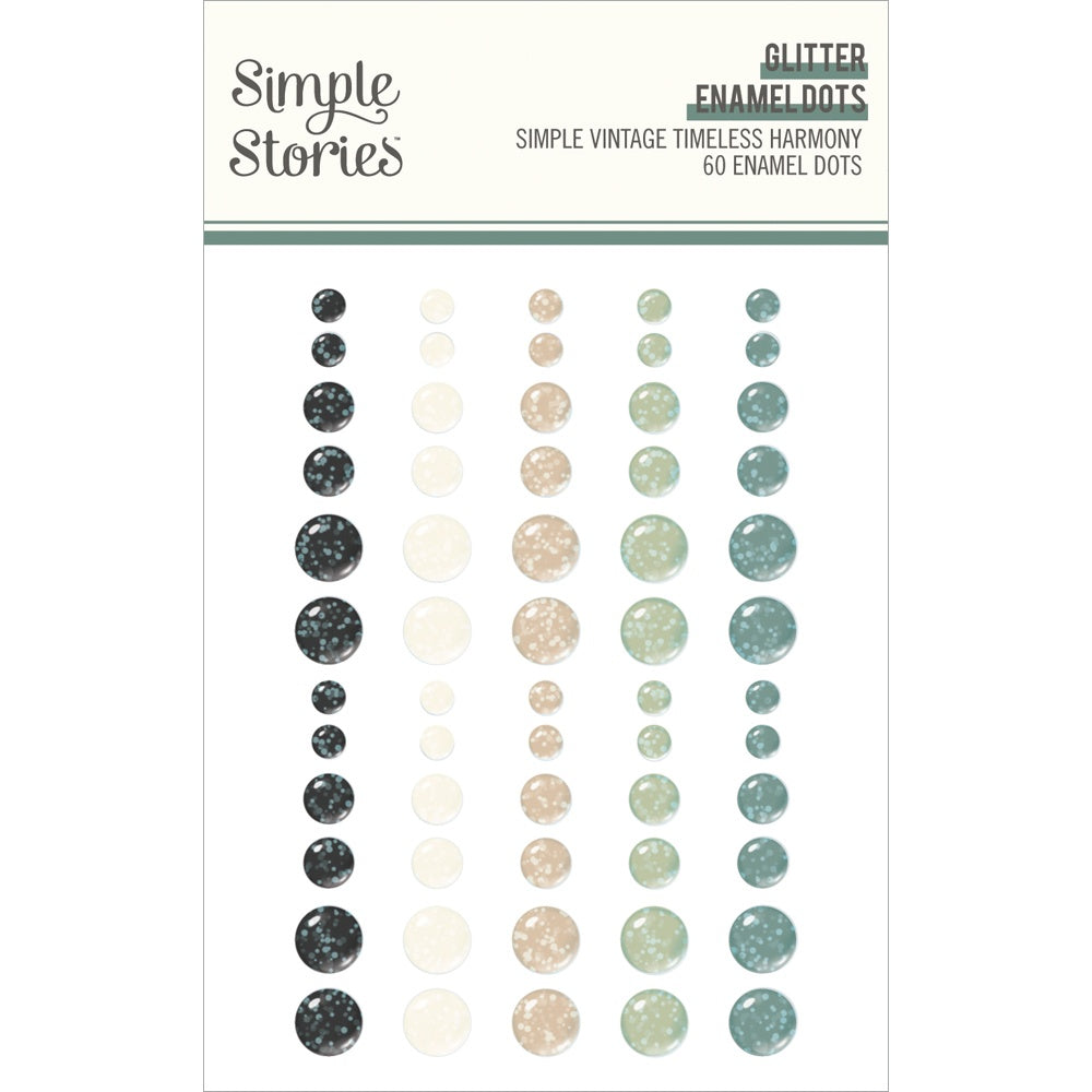 Simple Stories Glitter Enamel Dots-Vintage Timeless Harmony