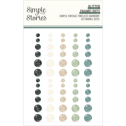 Simple Stories Glitter Enamel Dots-Vintage Timeless Harmony