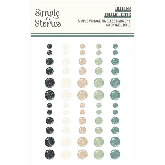 Simple Stories Glitter Enamel Dots-Vintage Timeless Harmony