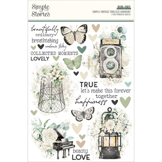 Simple Stories Rub Ons-Vintage Timeless Harmony