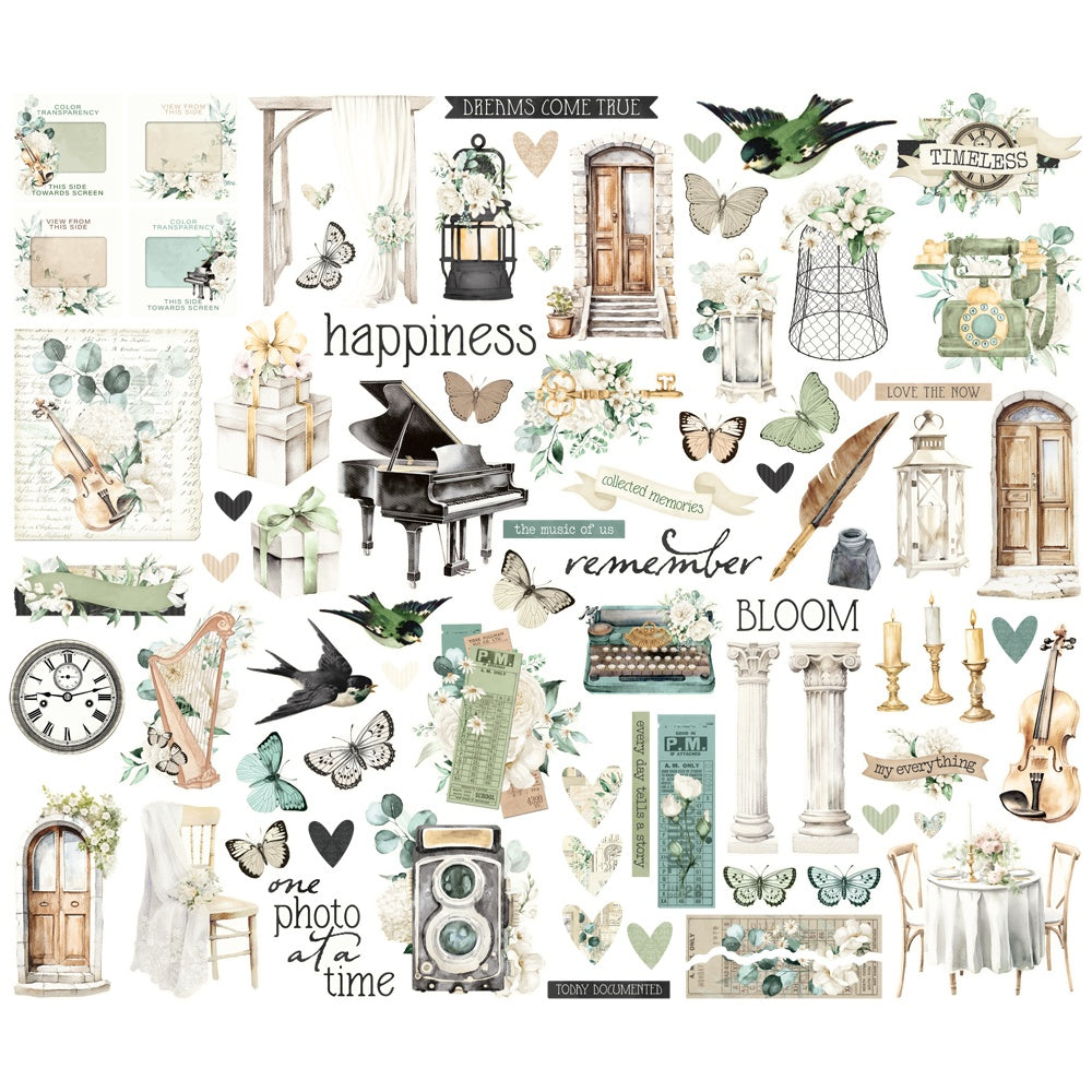 Simple Stories Bits & Pieces Die Cuts-Vintage Timeless Harmony