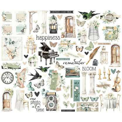 Simple Stories Bits & Pieces Die Cuts-Vintage Timeless Harmony