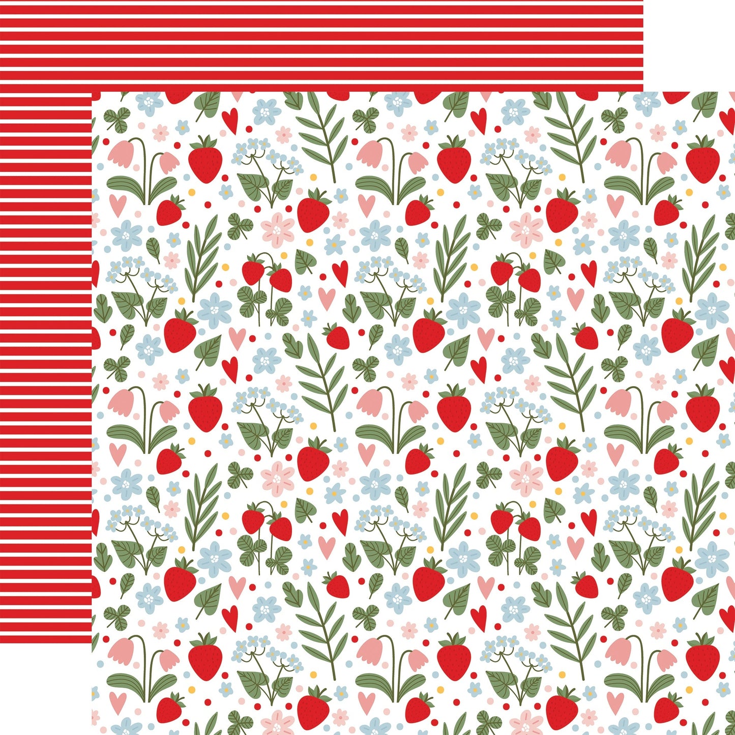 Echo Park Strawberry Fields Cardstock 12"X12"-Select Style