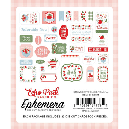 Echo Park Ephemera-Strawberry Fields