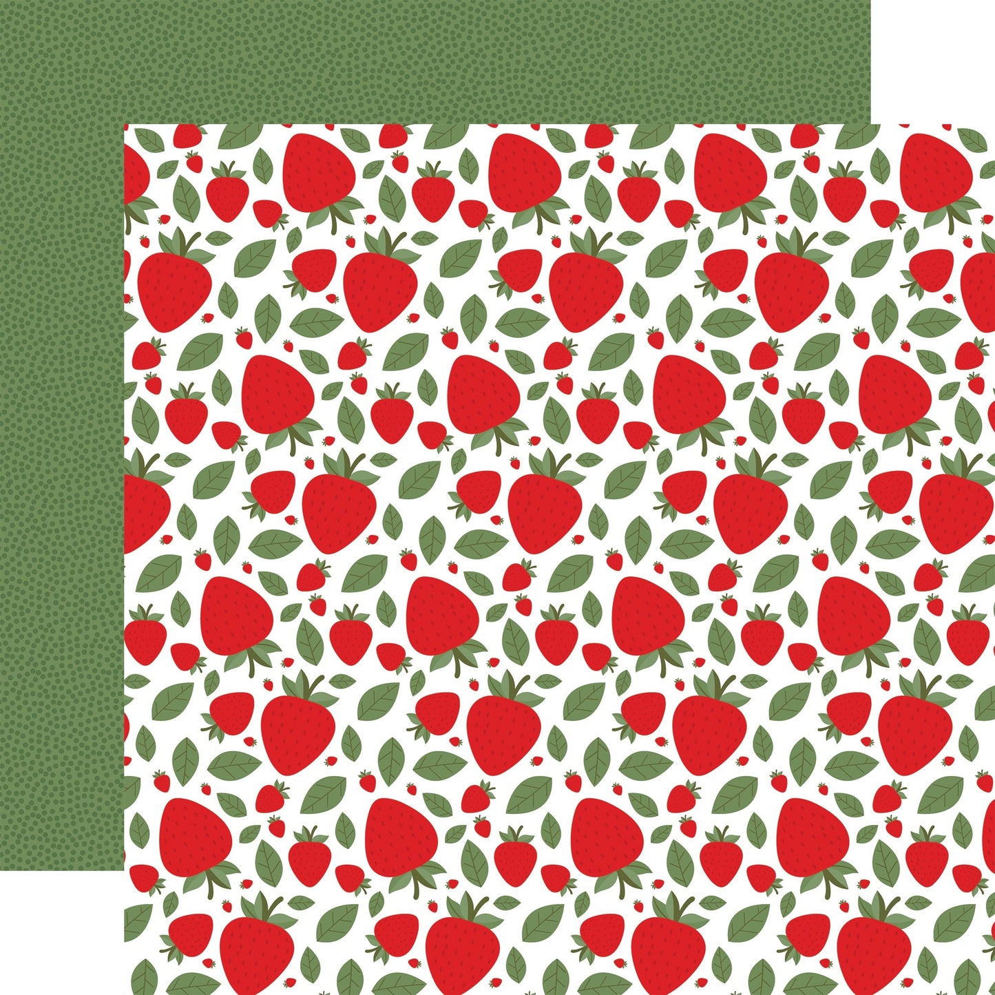 Echo Park Strawberry Fields Cardstock 12"X12"-Select Style