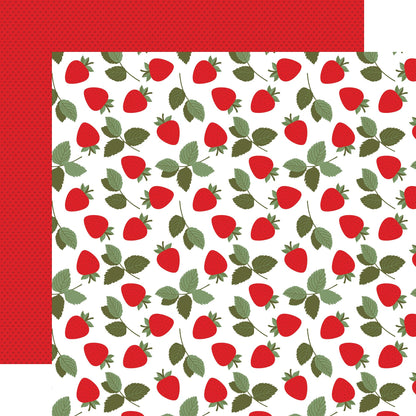 Echo Park Strawberry Fields Cardstock 12"X12"-Select Style
