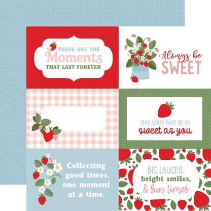 Echo Park Strawberry Fields Cardstock 12"X12"-Select Style