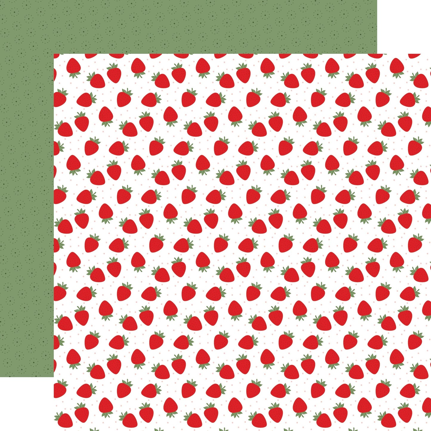 Echo Park Strawberry Fields Cardstock 12"X12"-Select Style