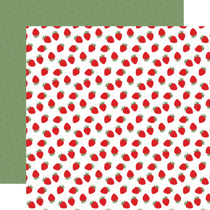 Echo Park Strawberry Fields Cardstock 12"X12"-Select Style