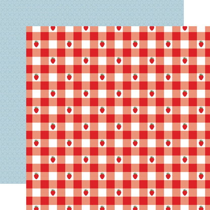 Echo Park Strawberry Fields Cardstock 12"X12"-Select Style