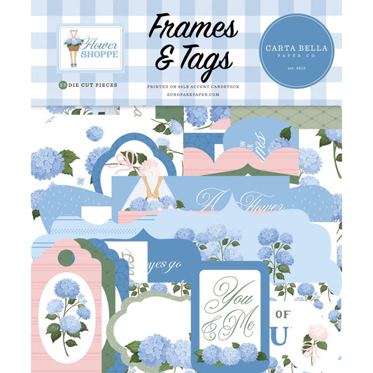 Carta Bella Frames & Tags Ephemera-Flower Shoppe