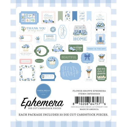Carta Bella Ephemera-Flower Shoppe