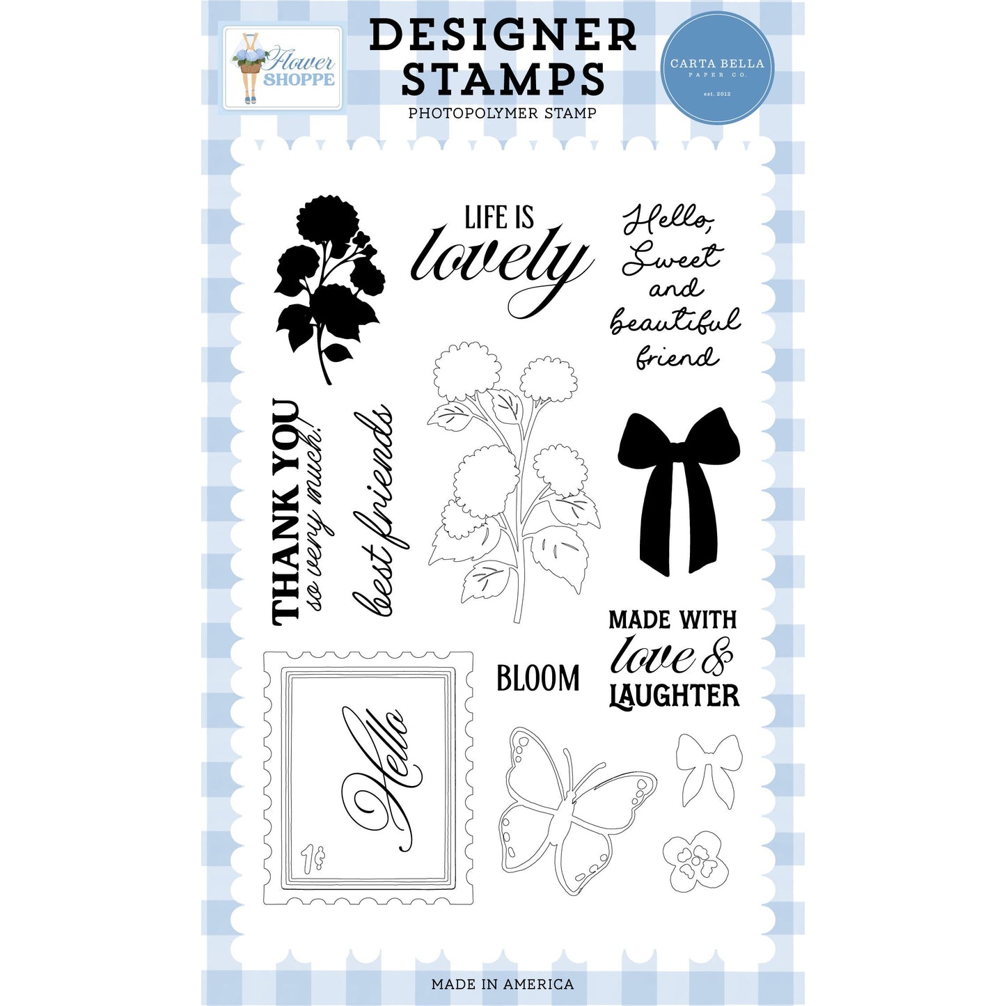 Carta Bella Stamp Set-Hydrangea