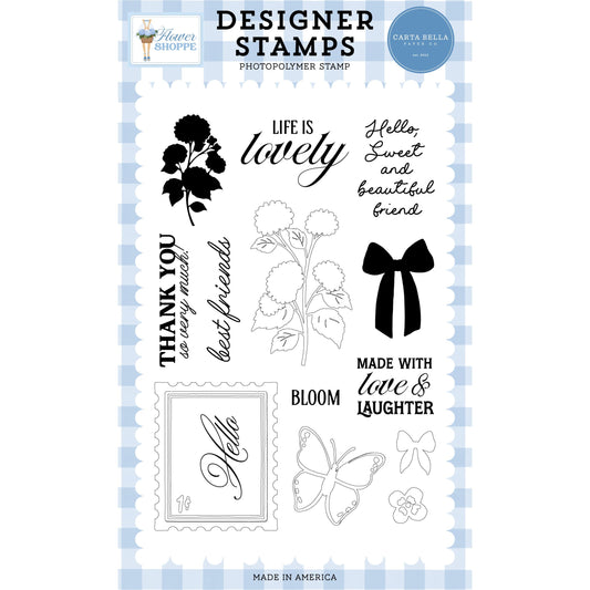 Carta Bella Stamp Set-Hydrangea