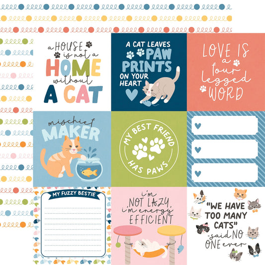 Echo Park Cat Lover Cardstock 12"X12"-Select Style
