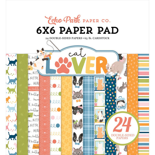 Echo Park Double-Sided Paper Pad 6"X6"-Cat Lover