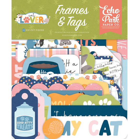 Echo Park Frames & Tags Ephemera-Cat Lover