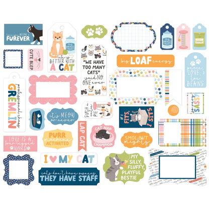 Echo Park Frames & Tags Ephemera-Cat Lover
