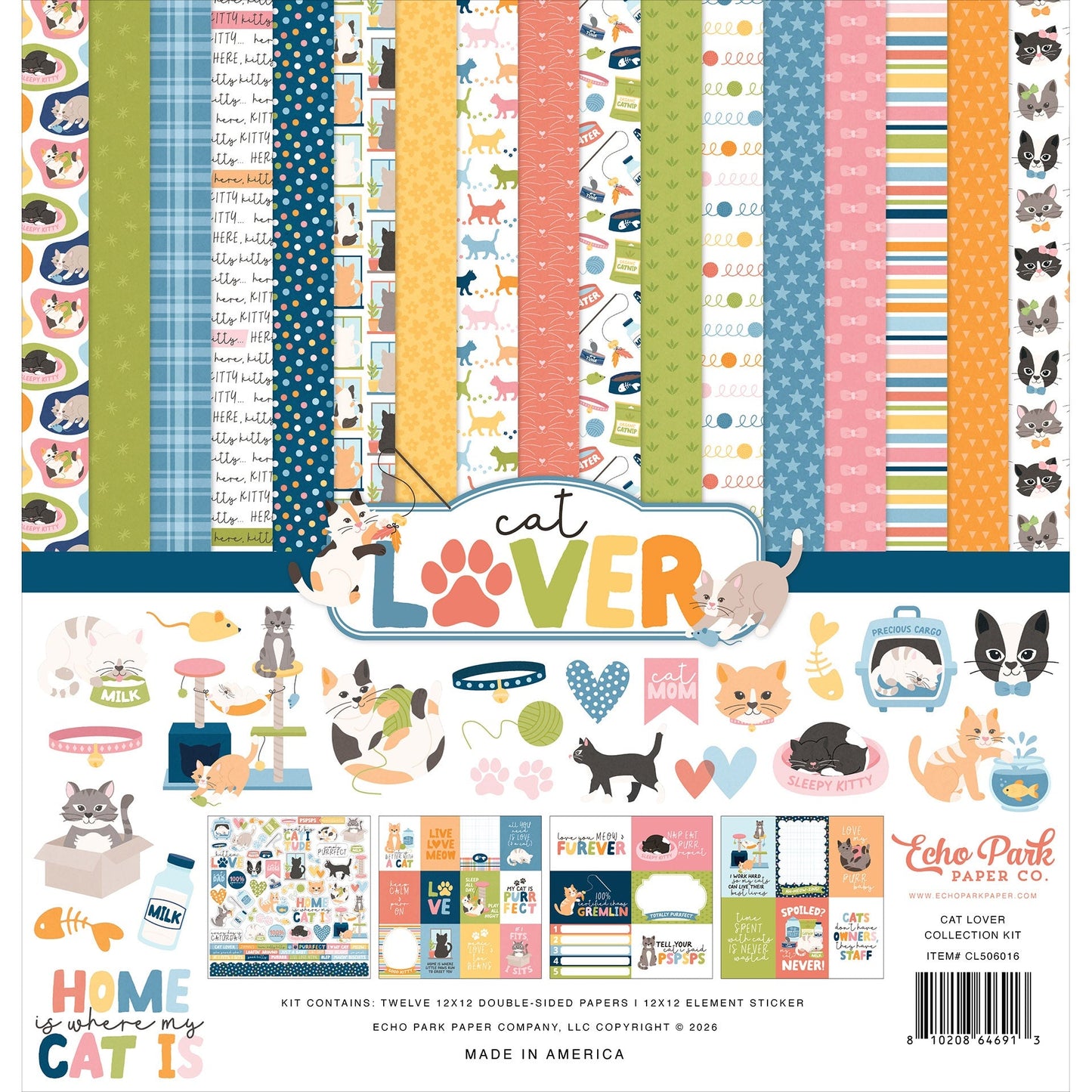 Echo Park Collection Kit 12"X12"-Cat Lover