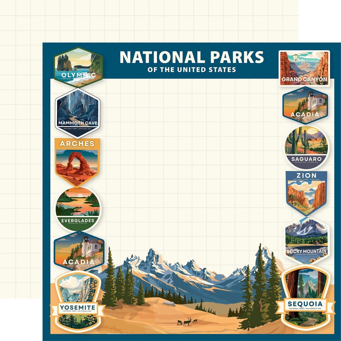 Carta Bella National Parks No. 2 Cardstock 12"X12" - Select Style