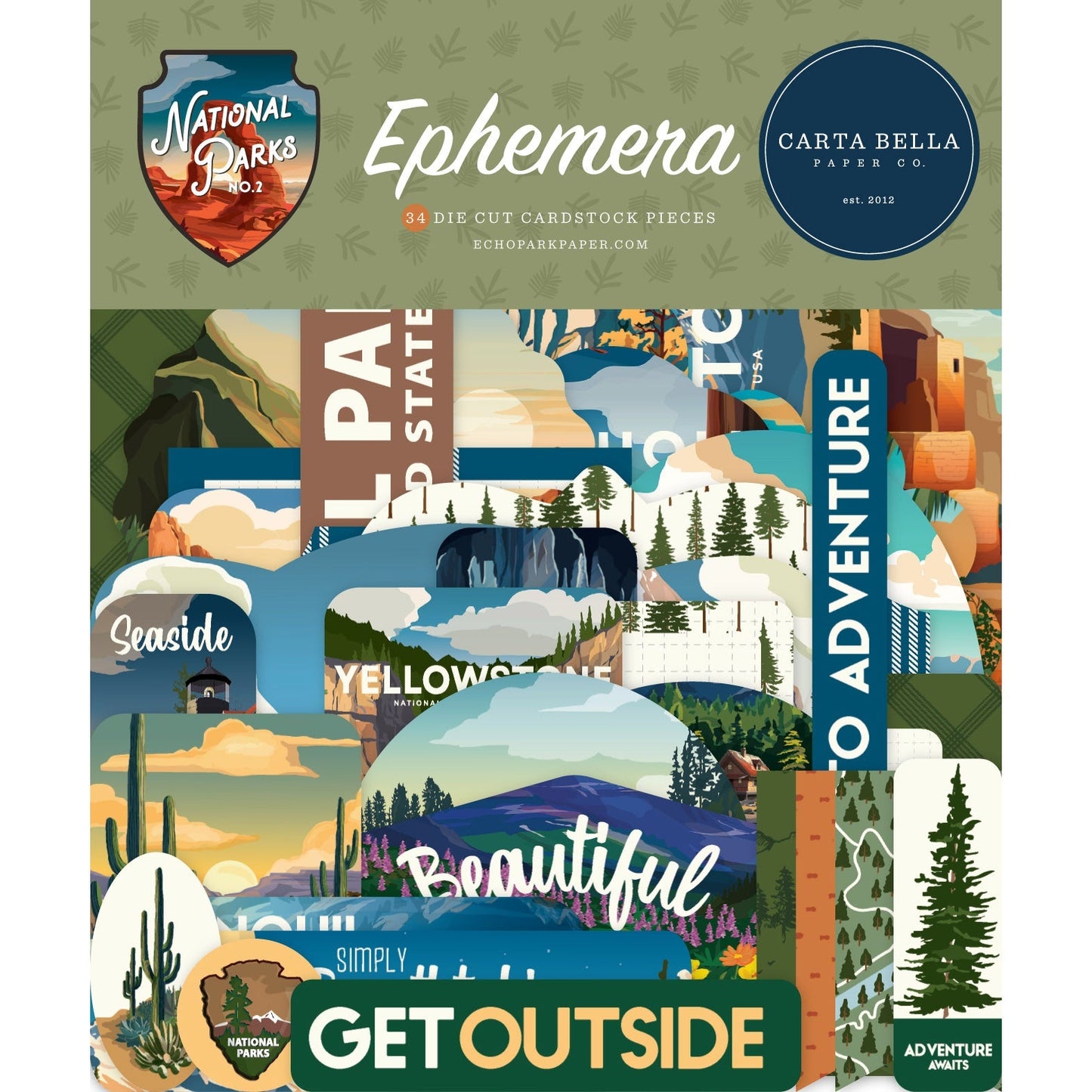 Carta Bella Ephemera-National Parks No. 2