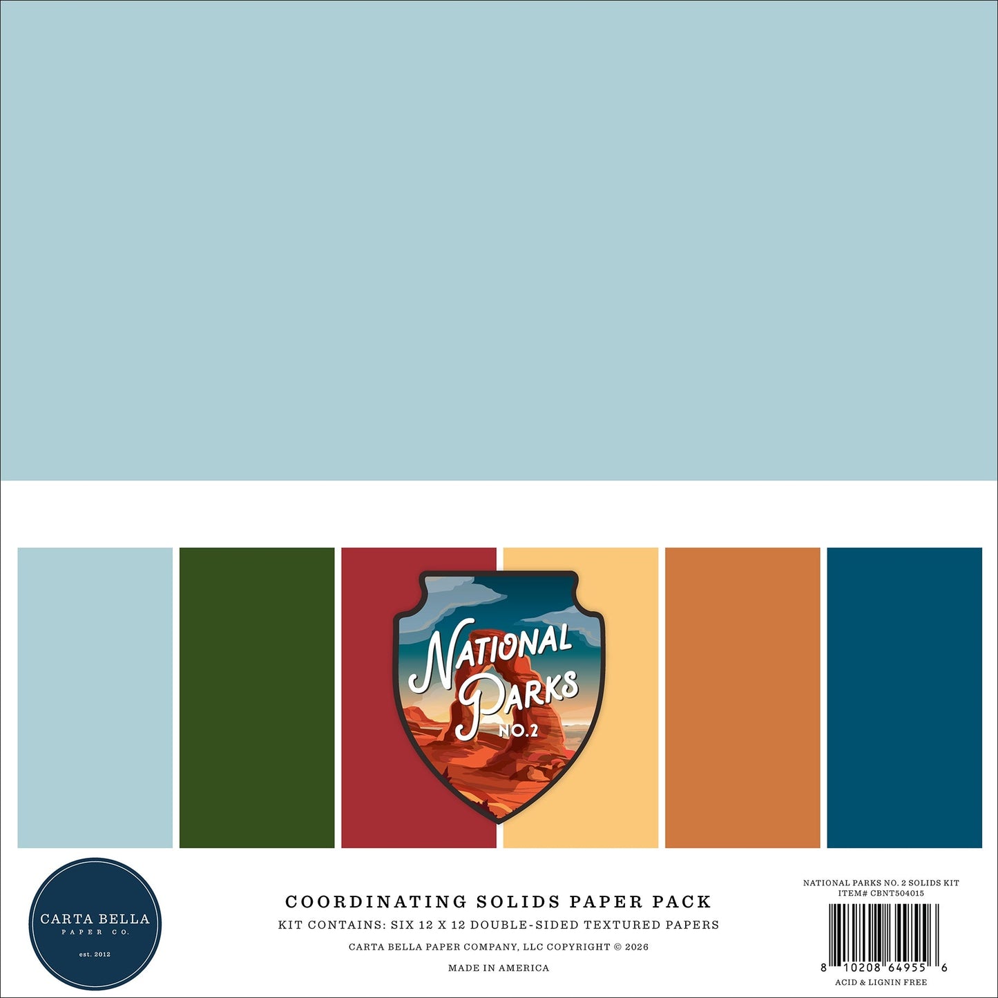 Carta Bella Solids Kit 12"X12"-National Parks No. 2