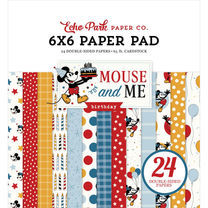 Echo Park Double-Sided Paper Pad 6"X6"-Mouse and Me Birthday