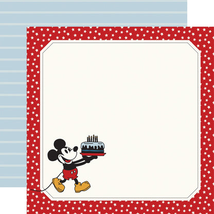 Echo Park Mouse And Me Birthday Cardstock 12"X12"-Select Style