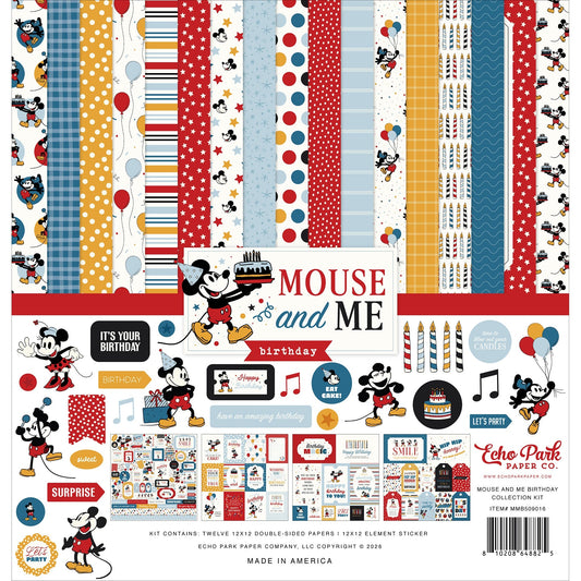 Echo Park Collection Kit 12"X12"-Mouse and Me Birthday