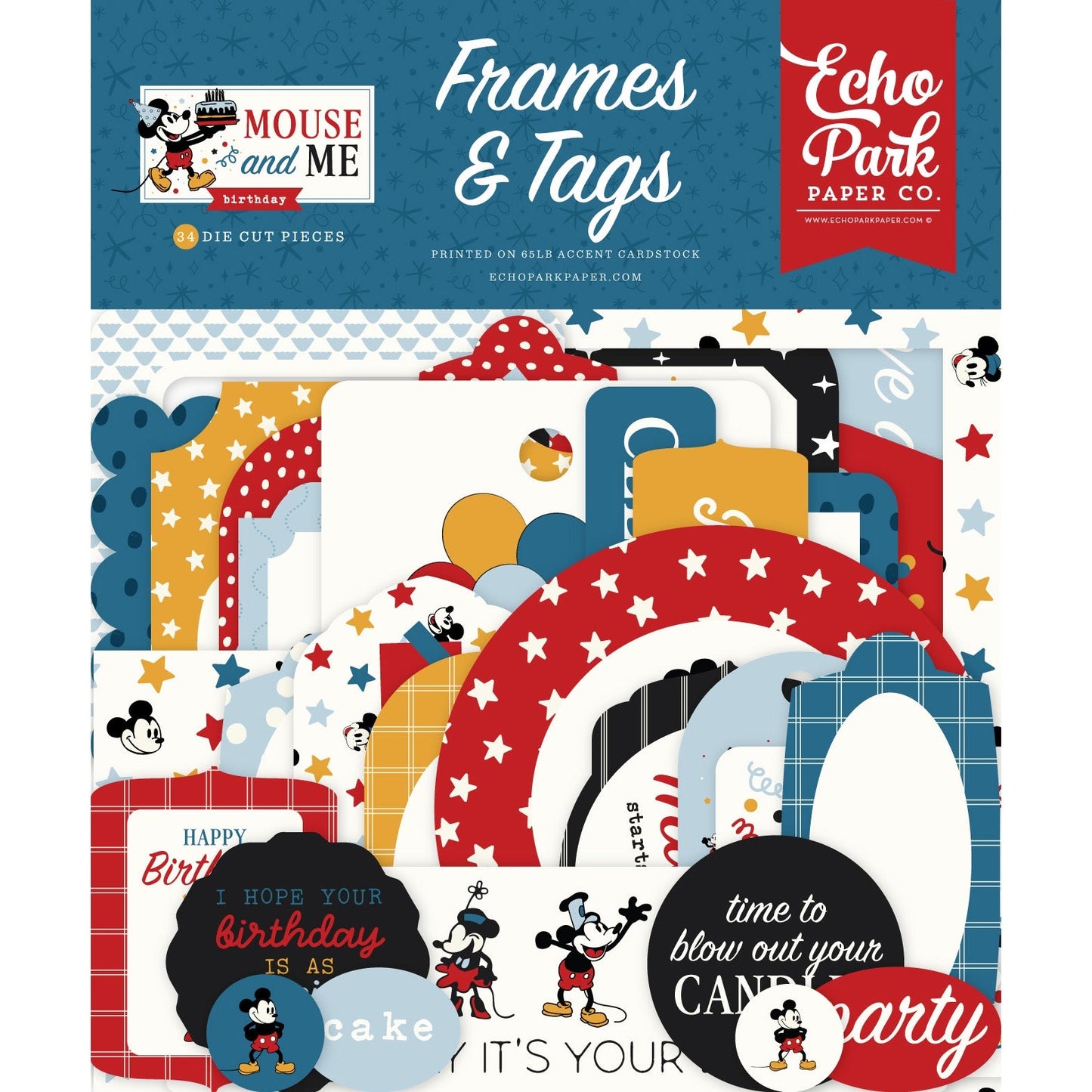 Echo Park Frames & Tags Ephemera-Mouse and Me Birthday