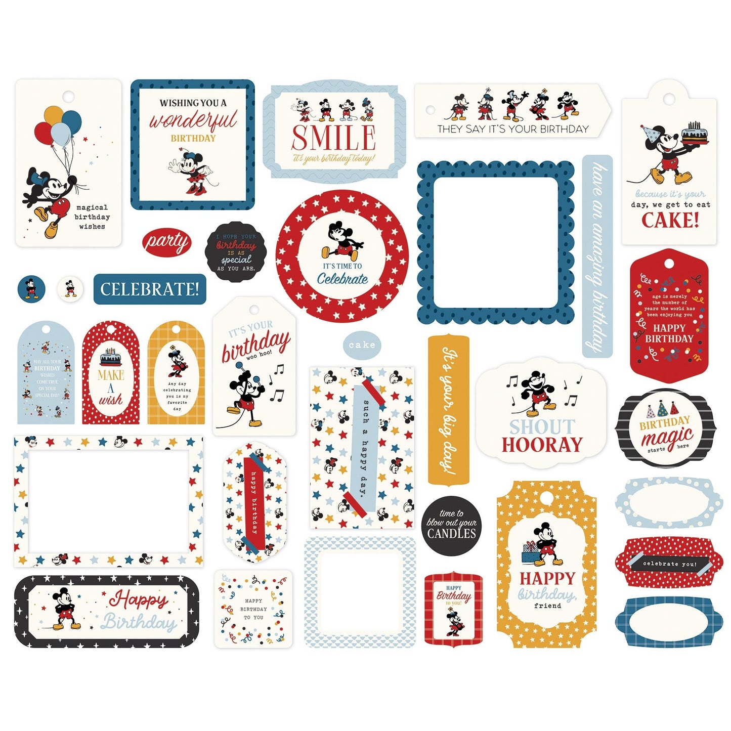 Echo Park Frames & Tags Ephemera-Mouse and Me Birthday