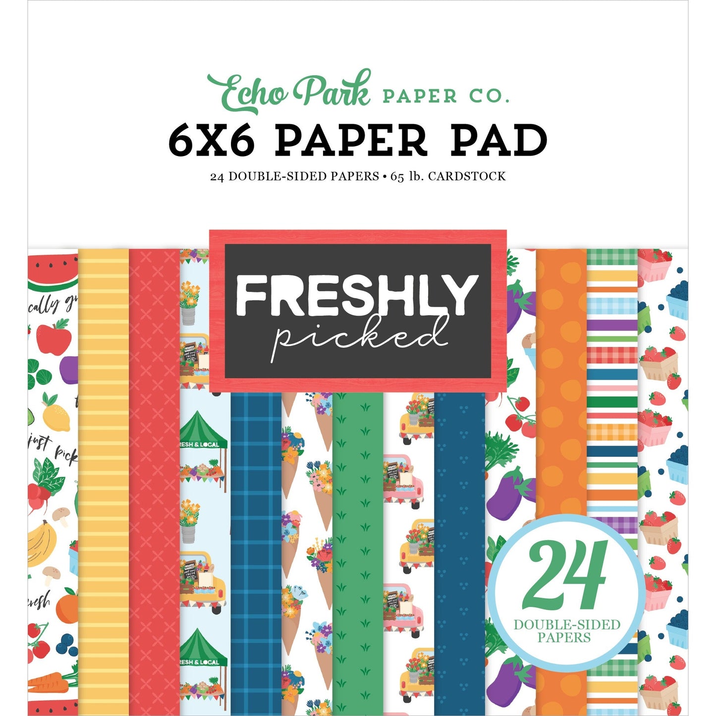 Echo Park Double-Sided Paper Pad 6"X6"-Freshly Picked