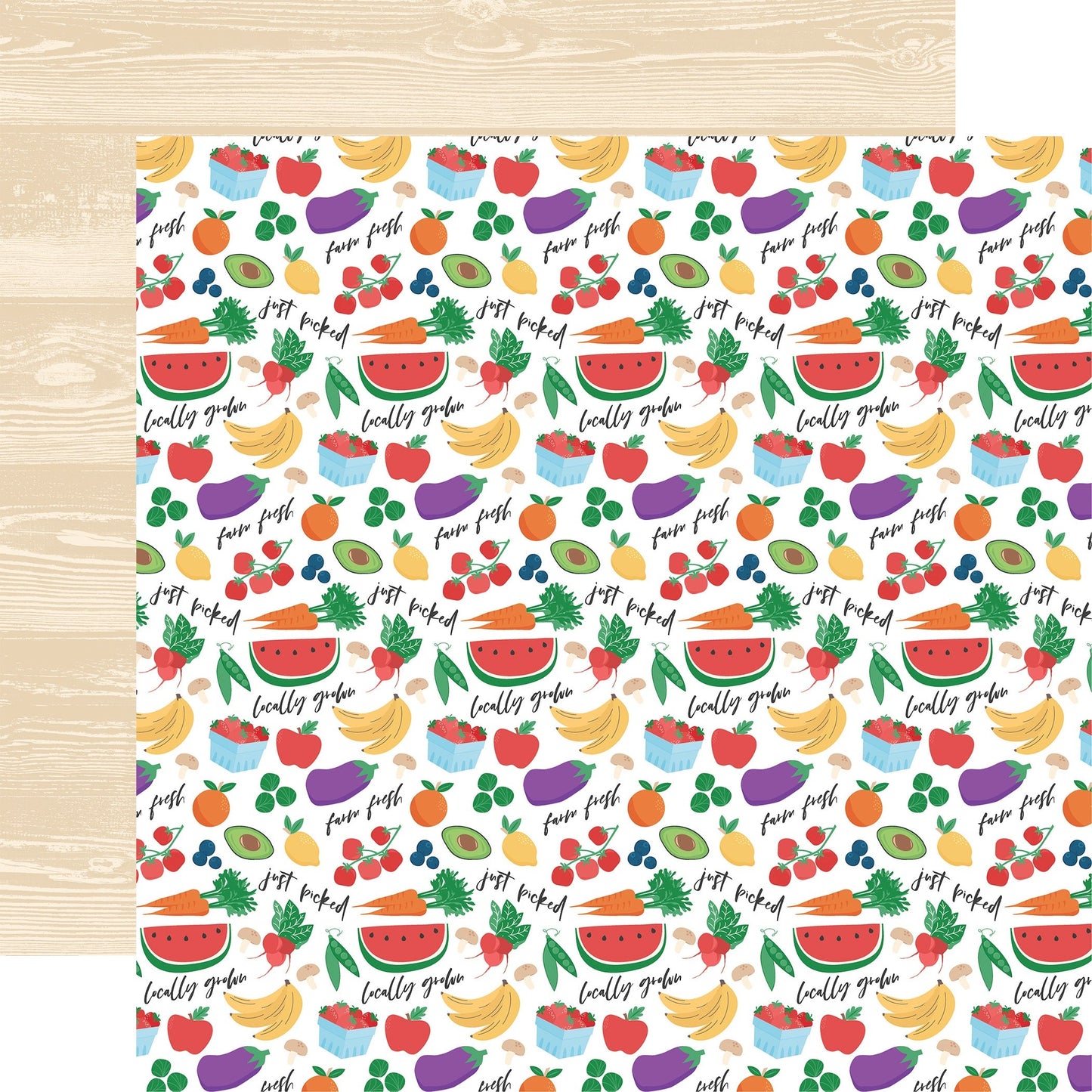 Echo Park Freshly Picked Cardstock 12"X12"-Select Style