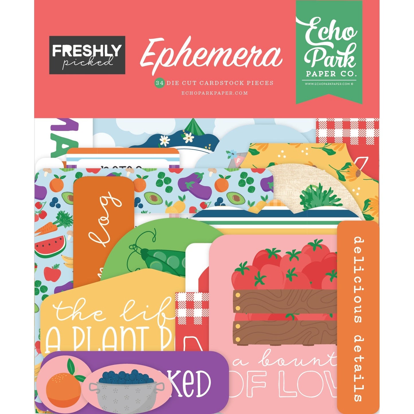Echo Park Ephemera-Freshly Picked