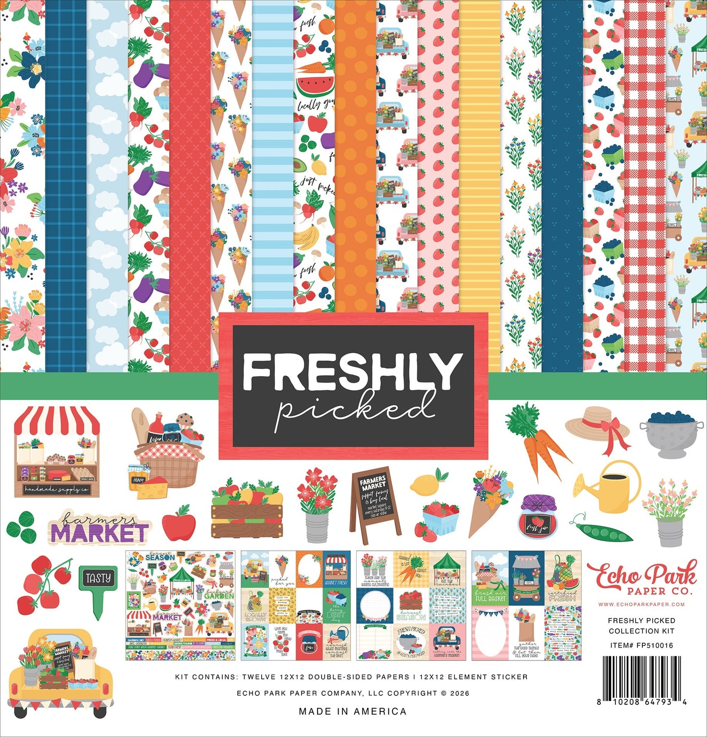 Echo Park Collection Kit 12"X12"-Freshly Picked