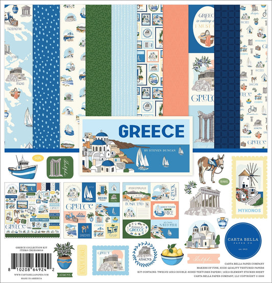 Carta Bella Collection Kit 12"X12"-Greece