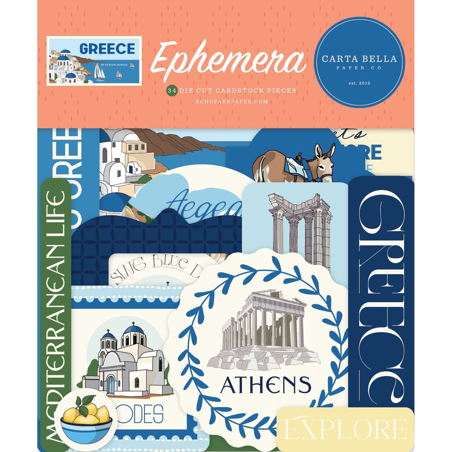 Carta Bella Ephemera-Greece
