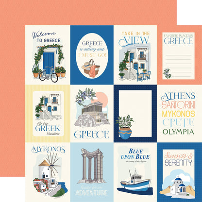 Carta Bella Greece Double-Sided Cardstock 12"X12"-Select Style
