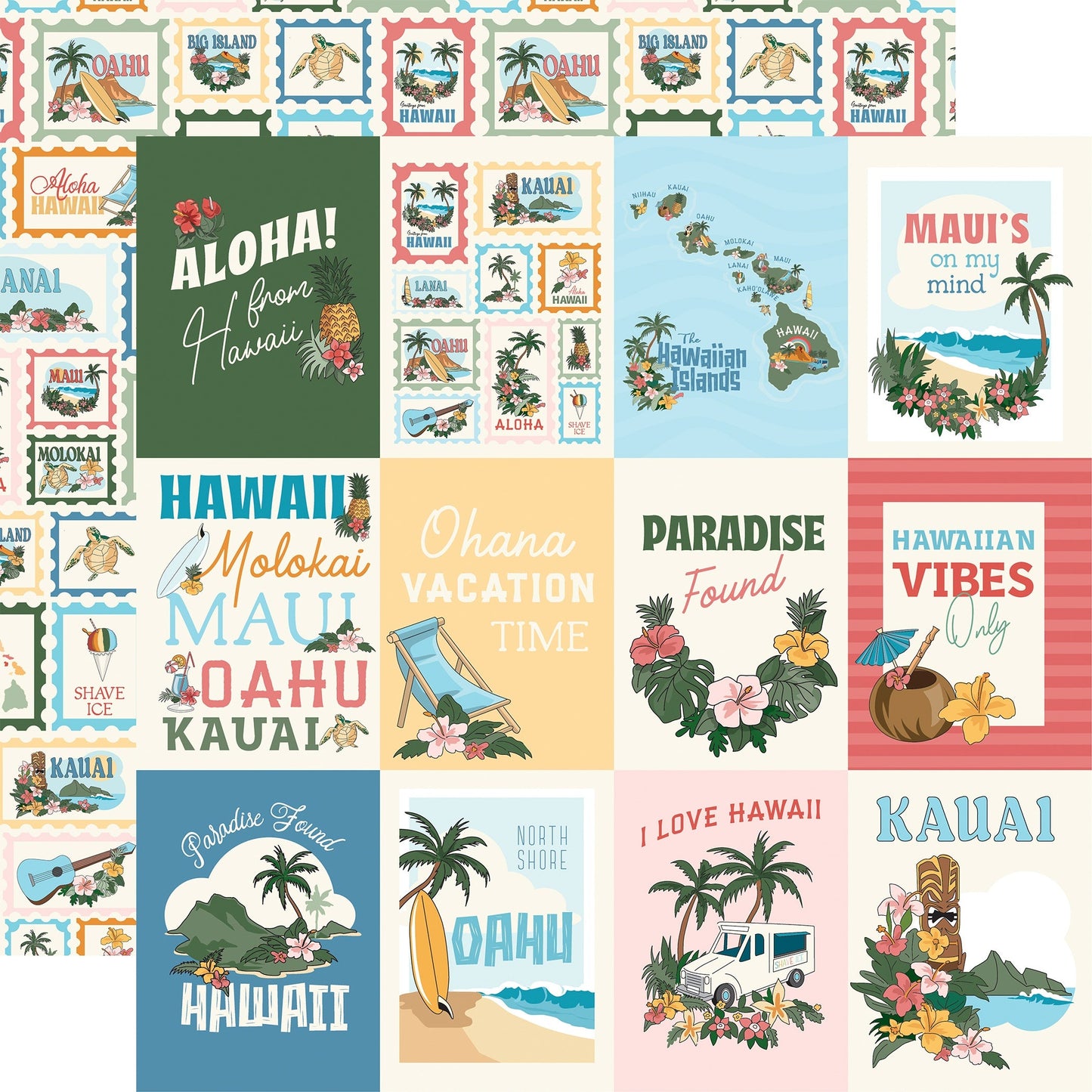 Carta Bella Hawaii Double-Sided Cardstock 12"X12"-Select Style