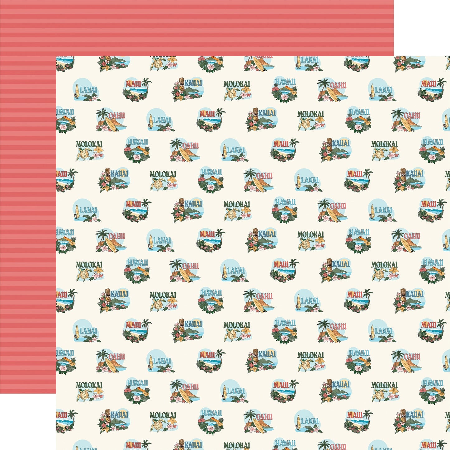 Carta Bella Hawaii Double-Sided Cardstock 12"X12"-Select Style