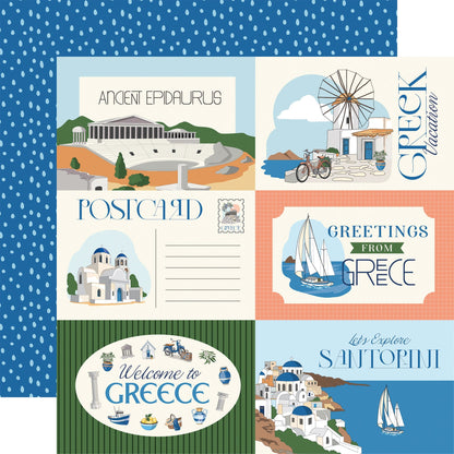 Carta Bella Greece Double-Sided Cardstock 12"X12"-Select Style