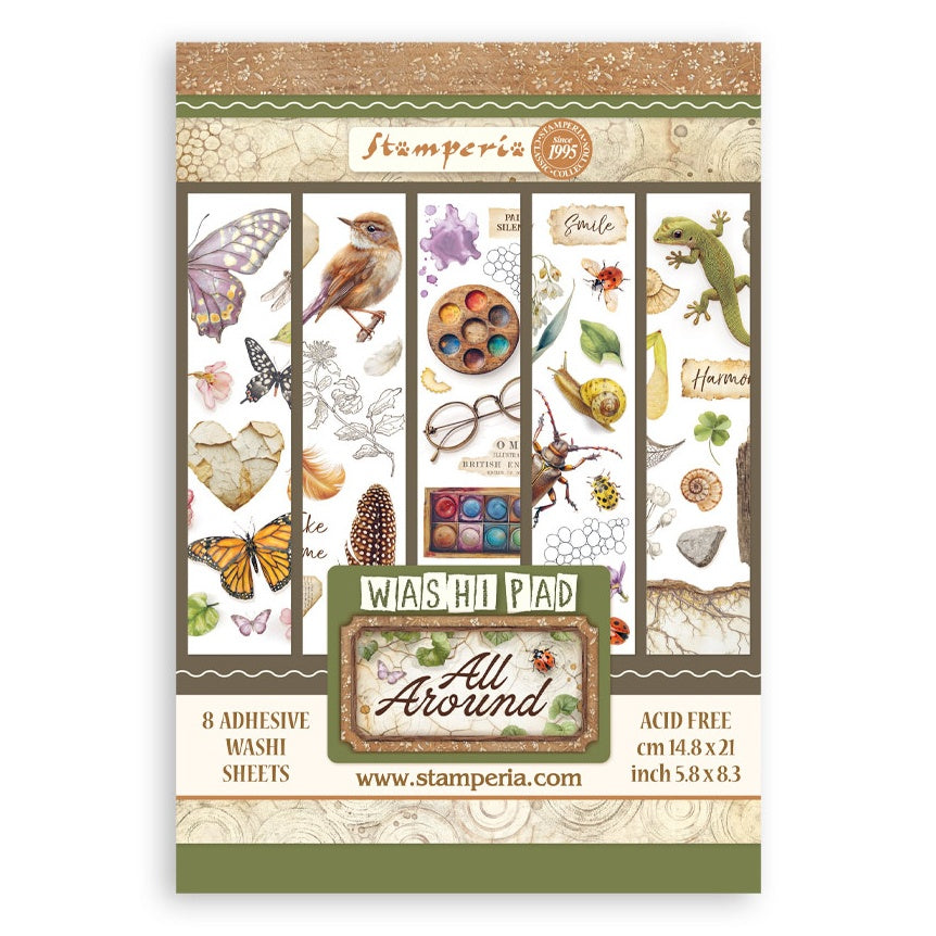 Stamperia A5 Washi Pad 8/Pkg-All Around