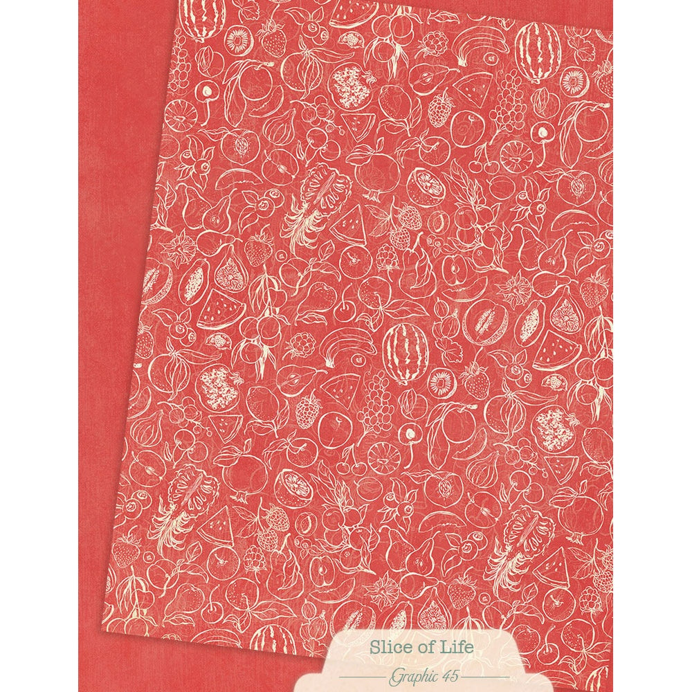 Graphic 45 Patterns & Solids Collection Pack 8.5"X11"-Slice of Life