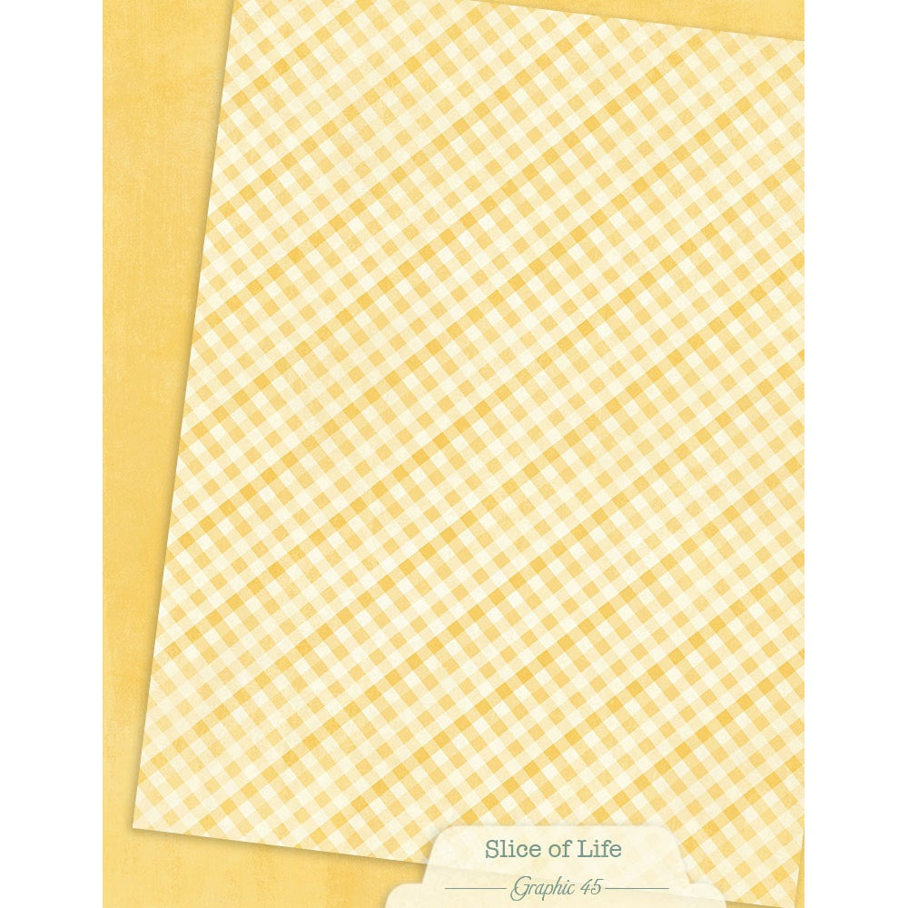 Graphic 45 Patterns & Solids Collection Pack 8.5"X11"-Slice of Life
